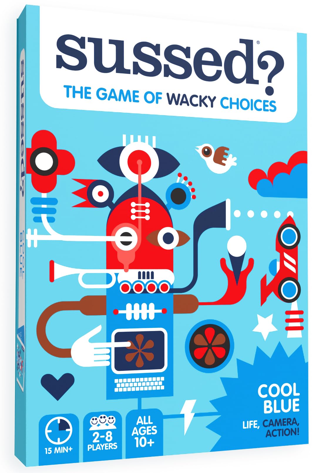 SUSSED The Game of Wacky Choices - Social Card Games for Teens, Boys, Girls - Fun Gift for Kids & Adults - Great Travel Conversation Starter - Cool Blue Deck