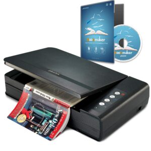 Plustek OpticBook 4900 Scanner with BookMaker - Simplify scanning and make your paper/document digitized & organized with software to archive, look up and share files.