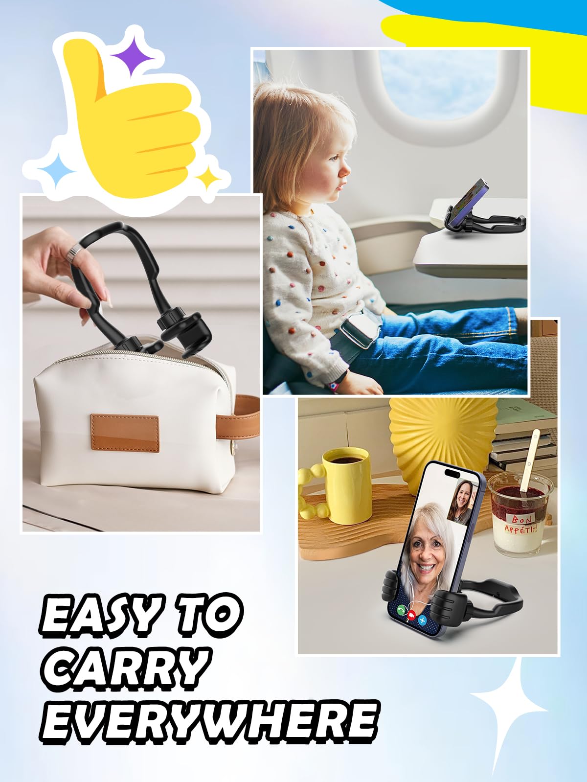 Graduation Gifts for Her Him 2024 College High School Masters Degree Thumbs up Lazy Phone Stand Holder Funny Gadgets Teens Boys Girls Kids Dad Father Mother Husband Wife Adults Men Who Have Everything