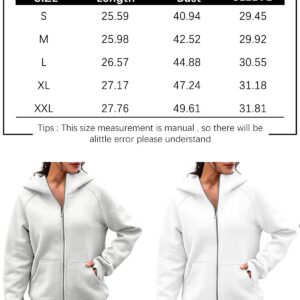 Trendy Queen Womens Hoodies Full Zip Oversized Sweatshirts Pullover Fleece Sweaters Long Sleeve With Pockets Winter Coats Fall Outfits Y2k Clothes Fashion Teen Girls Greyblue