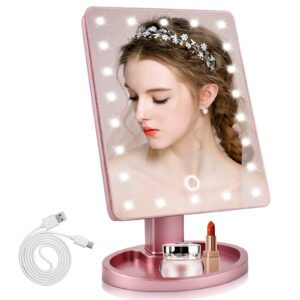 tmacker dorm room essentials for college students girls vanity mirror with lights, college dorm essentials for girls makeup mirror with lights, teen girl gifts trendy stuff, room decor aesthetic