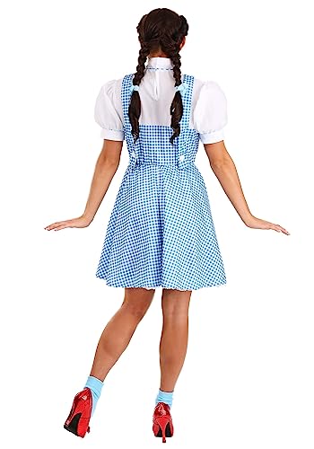 Rubie's womens Wizard of Oz Adult Dorothy Dress and Hair Bows Costume, Blue/White, Teen US