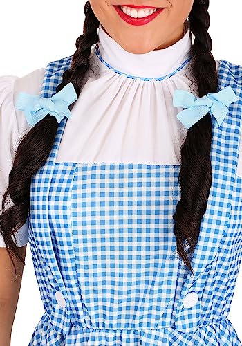 Rubie's womens Wizard of Oz Adult Dorothy Dress and Hair Bows Costume, Blue/White, Teen US