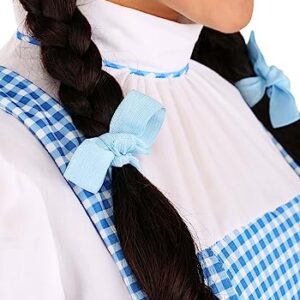 Rubie's womens Wizard of Oz Adult Dorothy Dress and Hair Bows Costume, Blue/White, Teen US