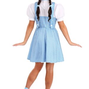 Rubie's womens Wizard of Oz Adult Dorothy Dress and Hair Bows Costume, Blue/White, Teen US