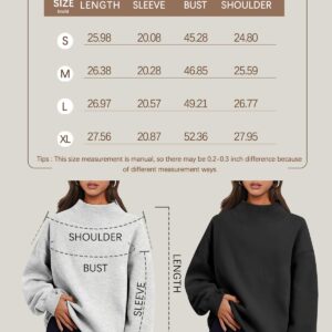 Trendy Queen Womens Oversized Sweatshirts Fall Fashion 2024 Crewneck Pullover Fleece Cute Hoodies Loose Teen Girls Y2K Outfits Clothes Greyblue