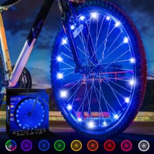 Activ Life Bike Wheel Lights (1 Tire, Blue) Hot Summer Gifts for Men & Cool Gifts & Birthday Boys 4 5 6 7 8 9 10 Year Old. Top Summer 2024 Ideas for Him, Dad, Brother, Uncle