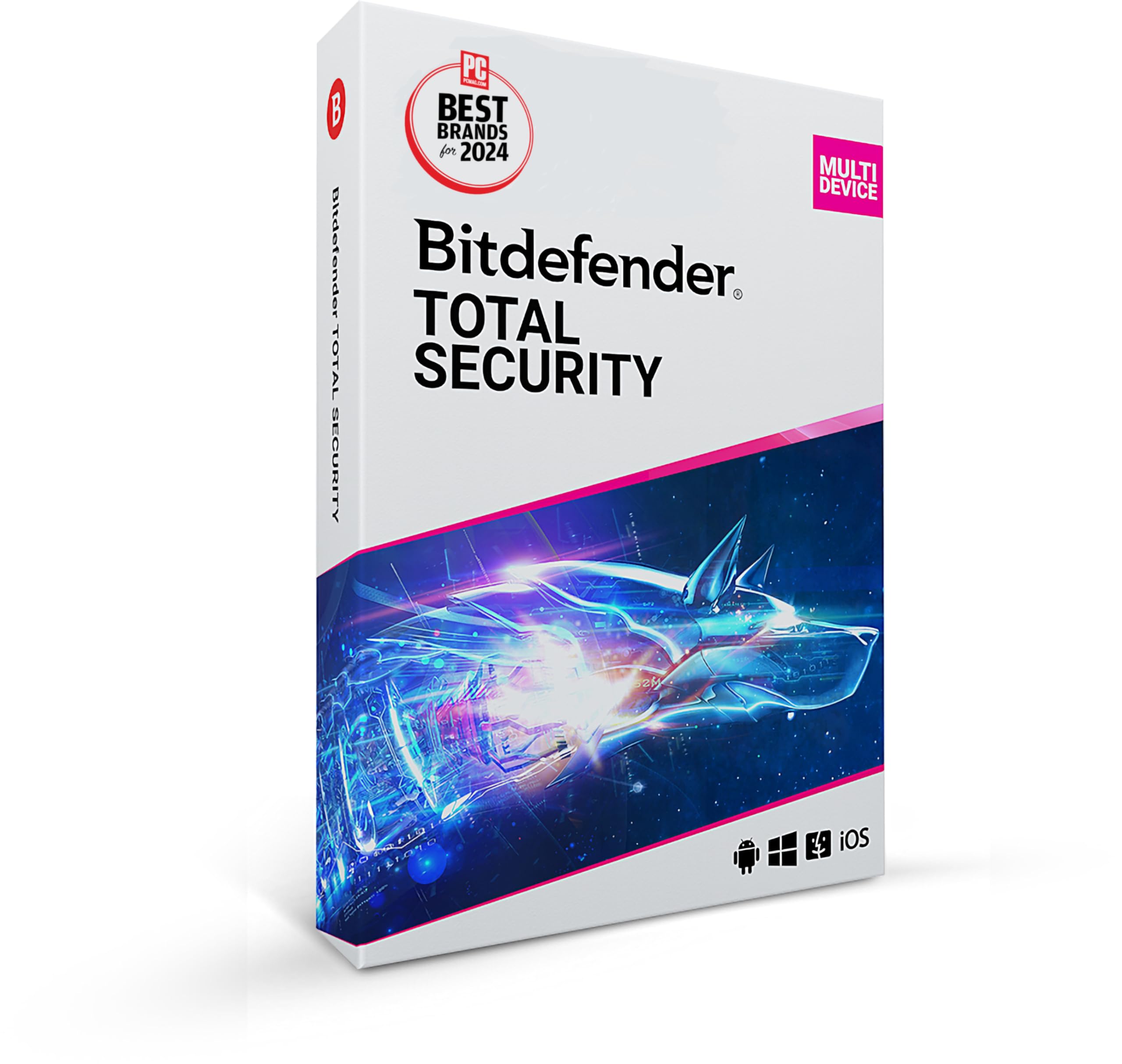 Bitdefender Total Security 2024 – Complete Antivirus and Internet Security Suite – 5 Devices | 1 Year Subscription | PC/Mac | Activation Code by Mail