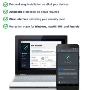 Bitdefender Total Security 2024 – Complete Antivirus and Internet Security Suite – 5 Devices | 1 Year Subscription | PC/Mac | Activation Code by Mail