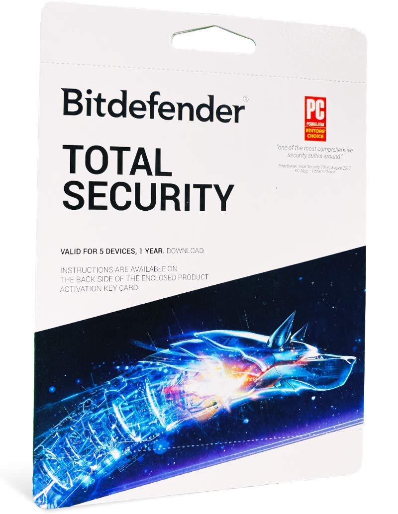 Bitdefender Total Security 2024 – Complete Antivirus and Internet Security Suite – 5 Devices | 1 Year Subscription | PC/Mac | Activation Code by Mail