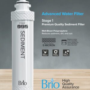 Brio Quick-Change Water Cooler Filter Cartridge - Stage-1: Sediment - for Brio 300 Series, Brio 400 Series, Brio 500 series, Brio 600 Series, Brio 700 Series