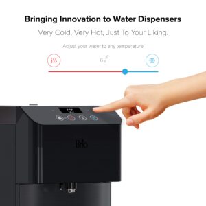 Brio Moderna Self-Cleaning Bottleless Countertop Water Cooler Dispenser - with 3-Stage Water Filter and Installation Kit, Tri Temp Dispense, and LED Night Light - UL/Energy Star Approved