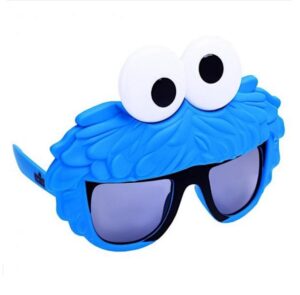 sun-staches sesame street official cookie monster sunglasses, costume accessory, uv 400, one size fits most