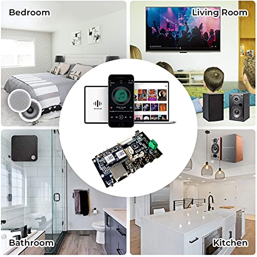 Arylic Up2stream Pro V3 WiFi & Bluetooth Audio Preamplifier Board, Wireless multiroom/multizone Home Stereo HiFi Music Receiver Circuit Module with AirPlay,Spotify.Remote Control for DIY Speakers