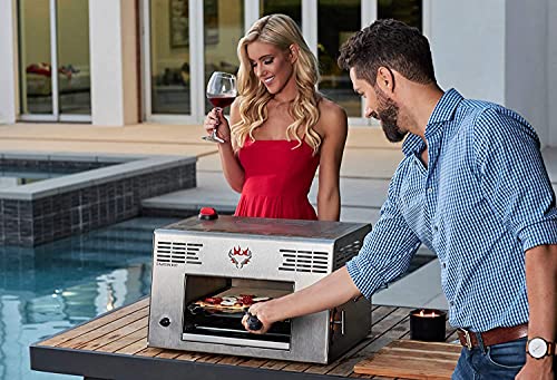 Schwank 1500°F Portable Infrared Grill, Stainless Steel, Natural Gas (NG), Made in USA