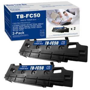 (2-pk,black) tb-fc50 compatible high yield waste toner box tbfc50 replacement for toshiba e studio 2555c 3005ac 3015ac 3055c 3505ac 3515ac 3555c 4505ac 4508lp 4515ac 4555c printer, sold by neodaynet
