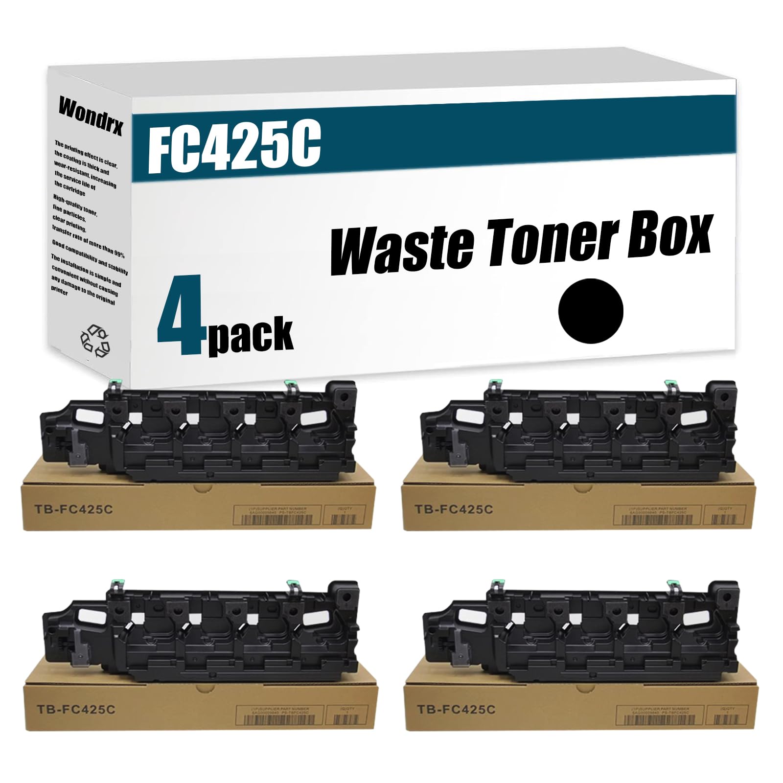 Compatible T-FC425C Waste Toner Box Replacement for Toshiba e-Studio 3525AC 4525AC 5525AC 6525AC 3025A High Yield (4Pack)