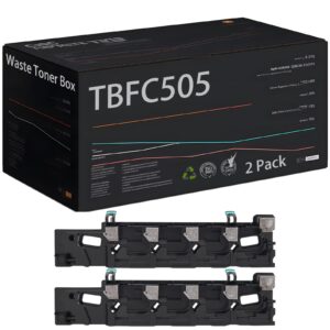 tbfc505 tbfc50 high yield waste toner box compatible for toshiba e studio 2505ac 2515ac 2555c 3005ac 3015ac 3055c 3505ac 3515ac 3555c 4505ac 4508lp 4515ac 4555c 5005ac 5015ac 5055c printers (2 pack)