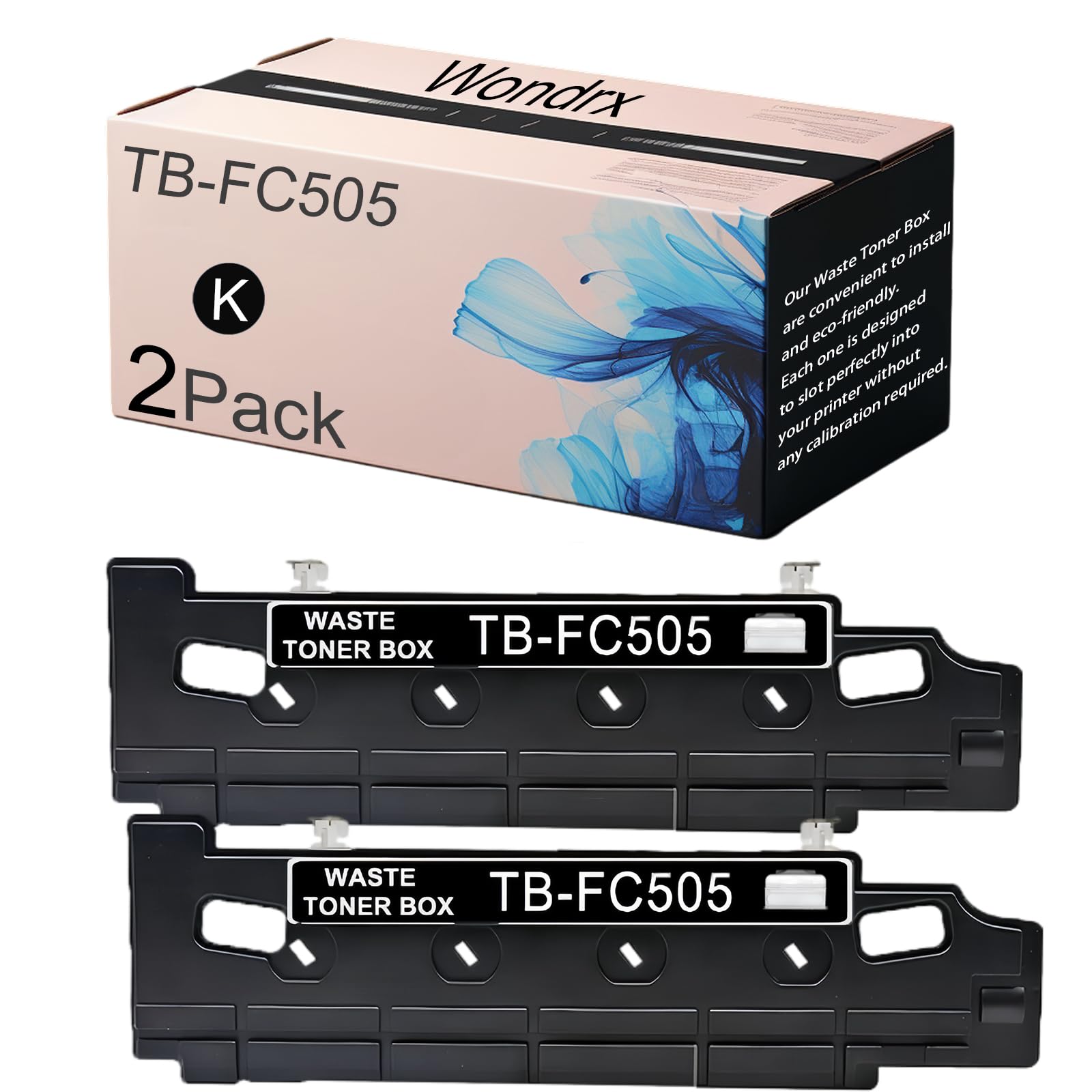 TB-FC505 TBFC505 Waste Toner Box for Toshiba TB-FC505, High Yield 120200 Pages, Reliable Performance Compatible for Toshiba 2505AC 2515AC 2555C 3005A 3015AC 3055C Printers (Black 2Pack)