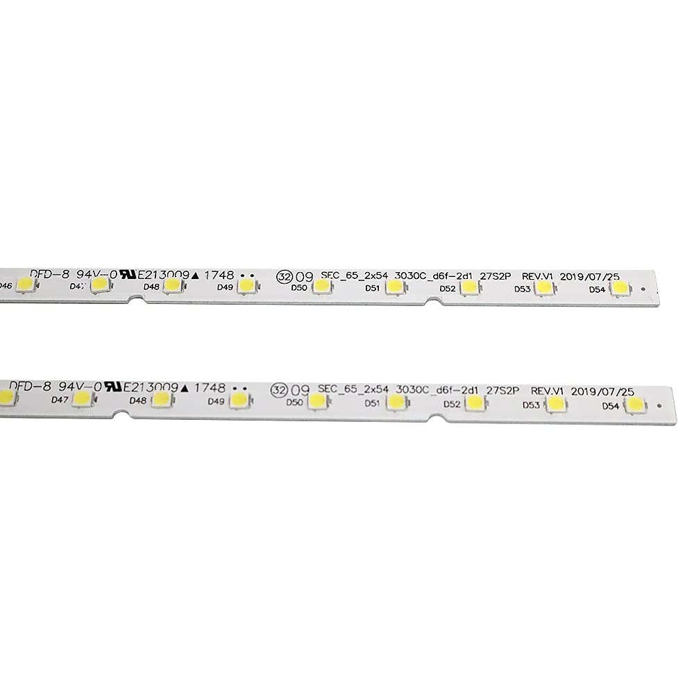 WAHRE LED Backlight Strip 54 LEDs Fit for S-amsung 65'' TV DFD-8 SEC_65_2X54 3030C_d6f_2d1 27S2P REV.V1 UN65MU6290VXZA CY-NM065HGXV1H