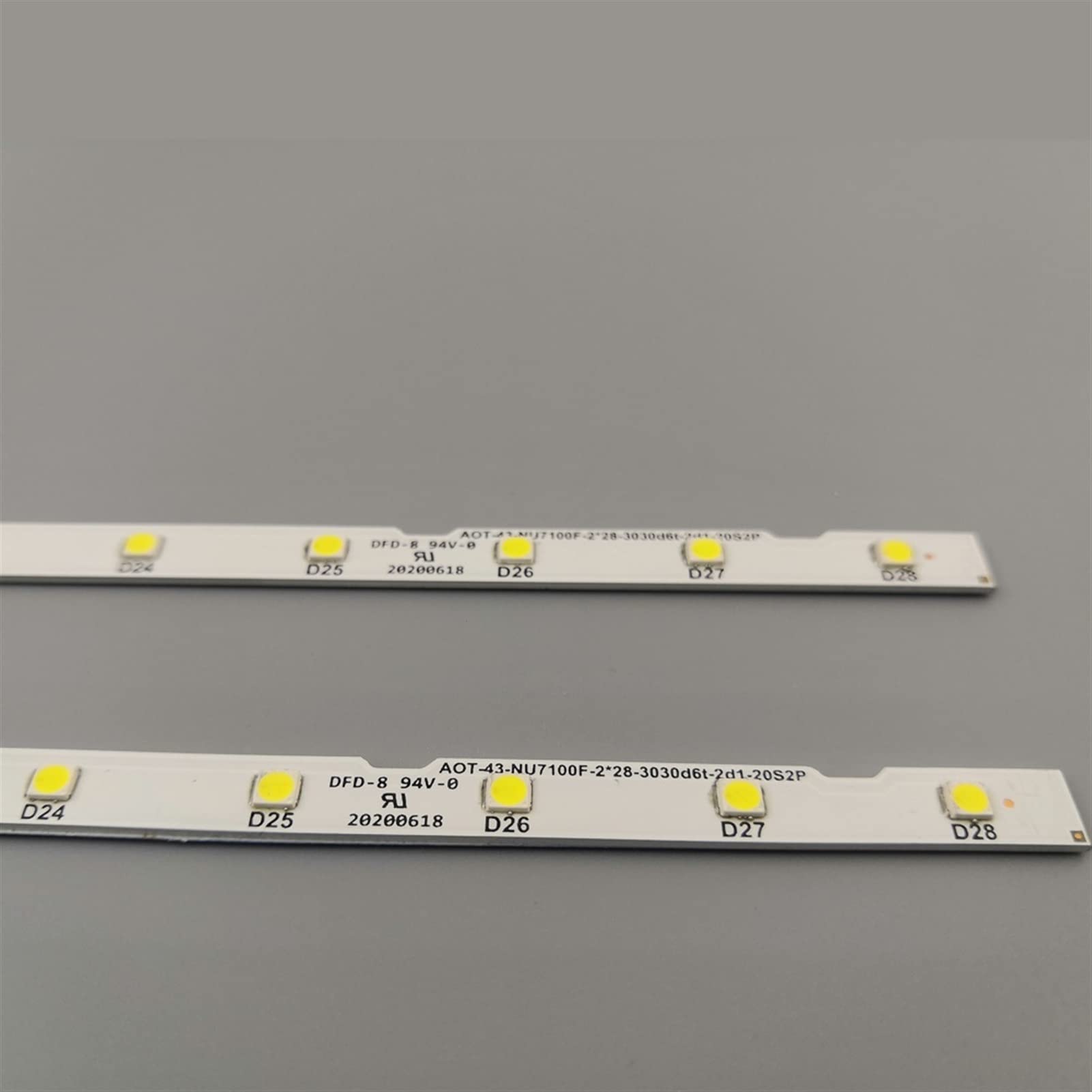 SBOJI LED Backlight Strip 28 Lights 43 Inch TV UE43NU7100 AOT_43_NU7100F_2X28_3030C BN44-00947A UE43NU7120 UE43NU7170 BN96-45954A Fit for Samsung Light Strip