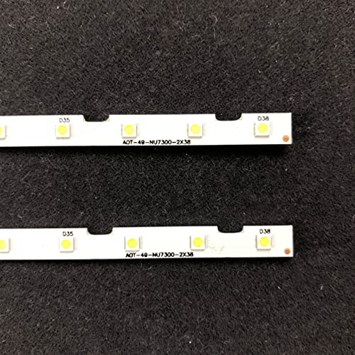 MYOBU 2 PCS/Set 38 LED Backlight Strip 49" TV AOT_49_NU7300_NU7100_2X38_3030C_d6t-2d1_19S2P Rev. V4 UE49NU7140 UE49NU7100 Fit for Samsung lightbar