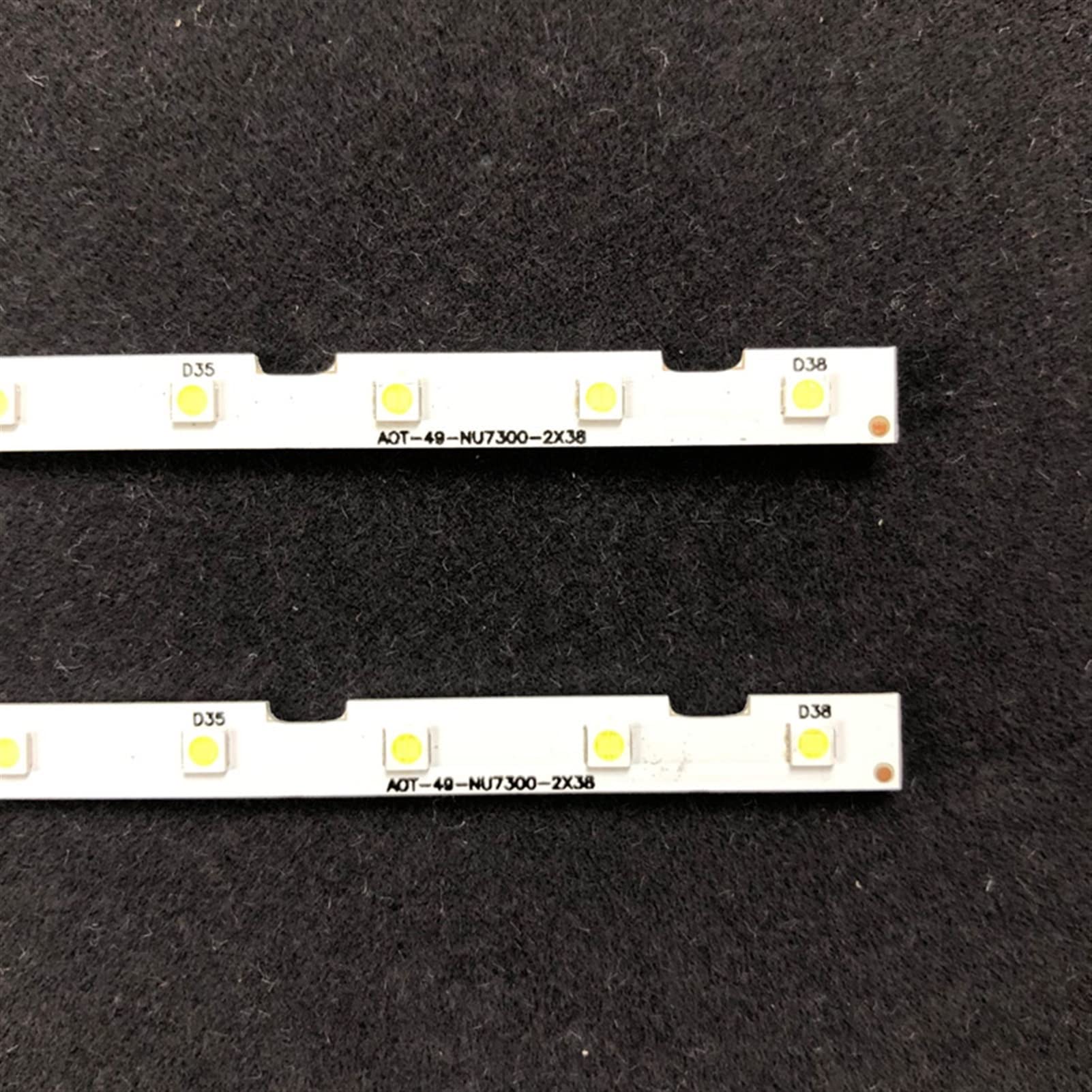 HYRAM 2 PCS/Set 38 LED Backlight Strip 49" TV AOT_49_NU7300_NU7100_2X38_3030C_d6t-2d1_19S2P Rev. V4 UE49NU7140 UE49NU7100 Fit for Samsung Light Strip