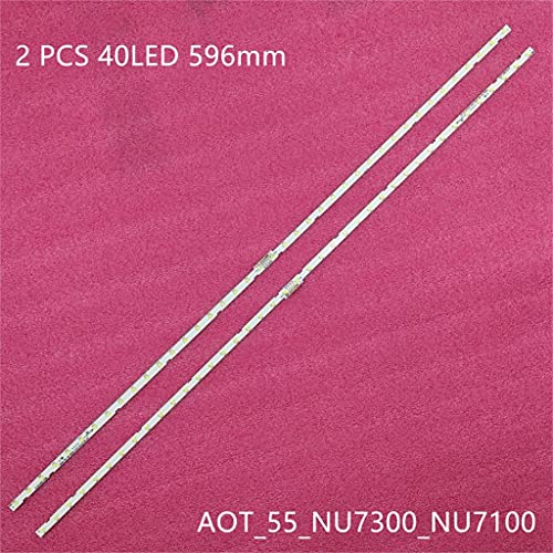 KemtAt Replacement Part for TV LED Strip 40leds for Samsung AOT_55_NU7300_NU7100_2X40_3030C BN96-45913A STS550AU9 UN55NU7200 UN55NU6950 UE55NU7120 UN55NU7300 - (Type: 4 Pieces)