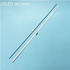 Replacement Part for TV TV LLamps LED Backlight Strips V8N1-430SM0-R0 180226 AOT_43_NU7100F_2X28_3030C_D6T-2D1_28S1P REV.2 TV's Bars Kit LED Bands Rulers - (Length: 28LED 462mm/ Type: 2 Lot4PCS)