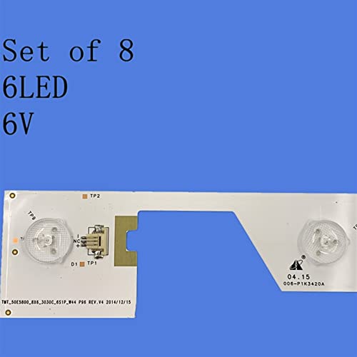 MYOBU 6v LED Backlight Strip 6 Lamp B50A658U U50S6806S L50E5800A LVU500NDEL SW-4C-LB5006-YH2 TMT_50E5800_8X6_3030C Compatible with TCL lightbar