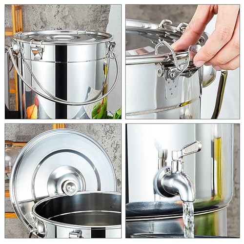 Stock Pot With Spigot - Stock Pot, Soup Pot With Lid, Stainless Steel Stock Pot, 201 Stainless Steel Soup Bucket/Sealed Bucket/Transportation Bucket, Cooking Pot With Non-Stick Coating ( Size : 30*30c