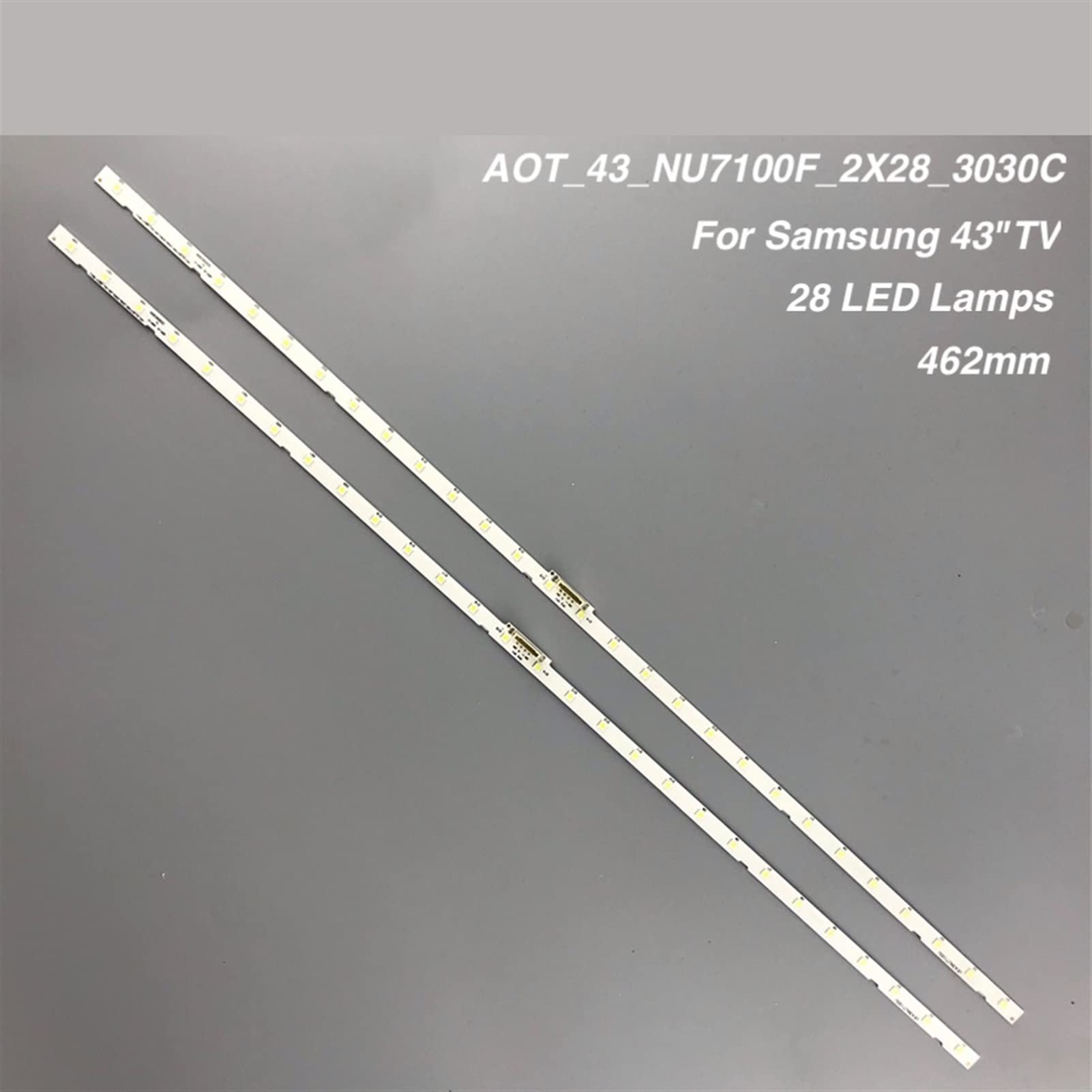 MYOBU LED Backlight Strip 28 Lights 43 Inch TV UE43NU7100 AOT_43_NU7100F_2X28_3030C BN44-00947A UE43NU7120 UE43NU7170 BN96-45954A Fit for Samsung lightbar