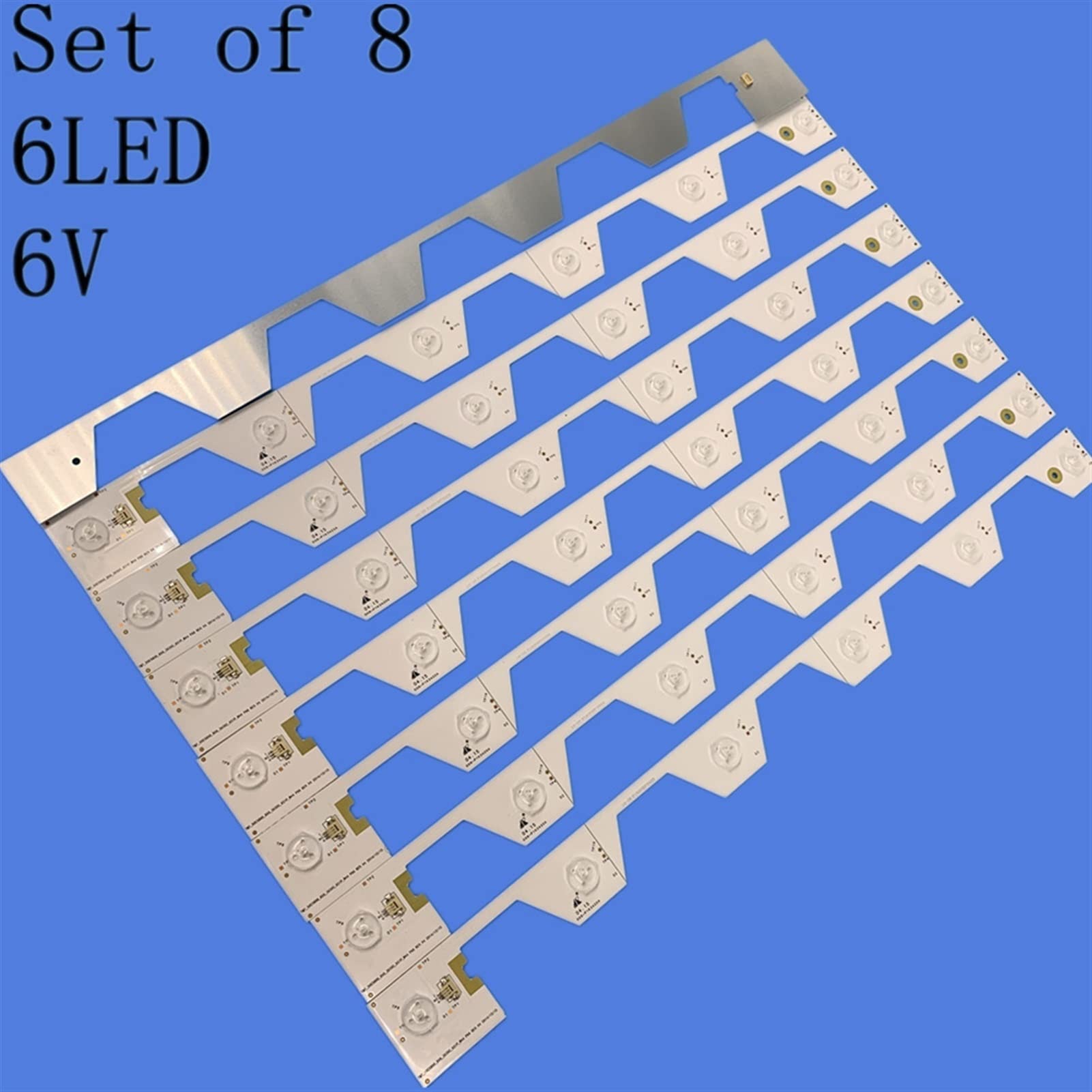 MSEURO 6v LED Backlight Strip 6 Lamp B50A658U U50S6806S L50E5800A LVU500NDEL SW-4C-LB5006-YH2 TMT_50E5800_8X6_3030C Compatible with TCL