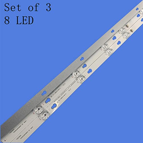 SBOJI Led Backlight L43P1-F 4C-LB4308-ZM02J TOT_43D2900_3X8_3030C_d6t-2d1_4S1PX2 Rev.V2 TV 8 Lamps 6V Compatible with TCL D43A810 U43P6046 Light Strip