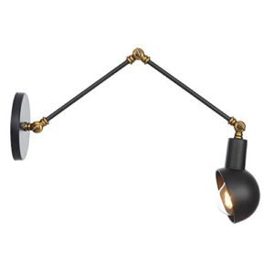 Wall Sconces , Adjustable Long Swing-Arm Wall Sconces Lighting Industrial Antique Metal Wall-Mounted Working Lamp Bedroom Living Room Reading Wall Lantern Fixture Bedside Reading Lamp ( Color : 30+30c