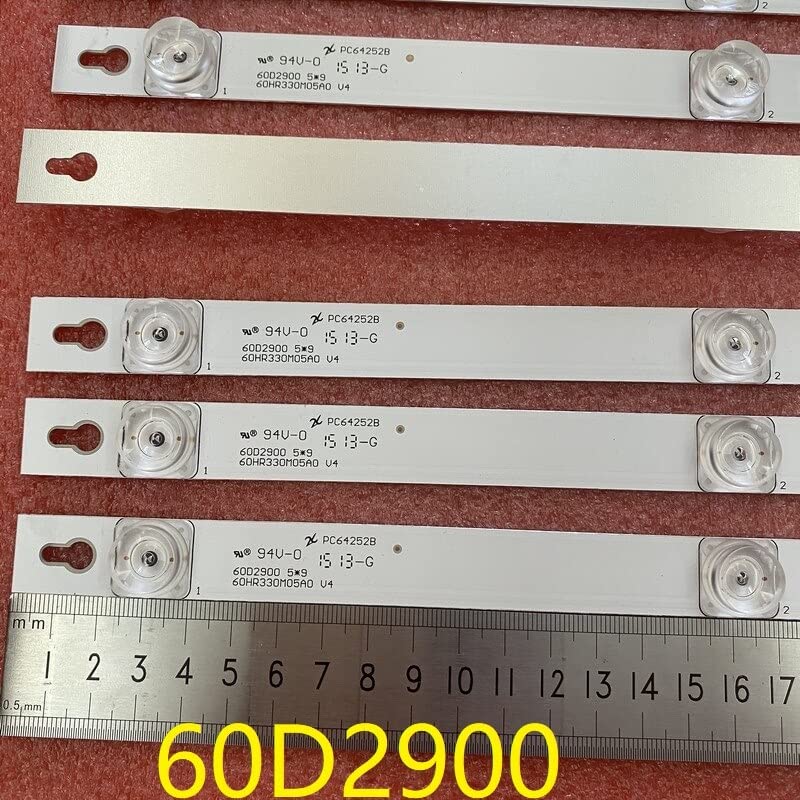 ROTEMADEGG 9pcs 5LED LED Backlight bar Compatible with TCL U60V6026 60D2900 4C-LB6005-HR01J LVU600LG0T5 TOT_60D2900_9X5_3030C (Color : 9 PCS for 1 TV)