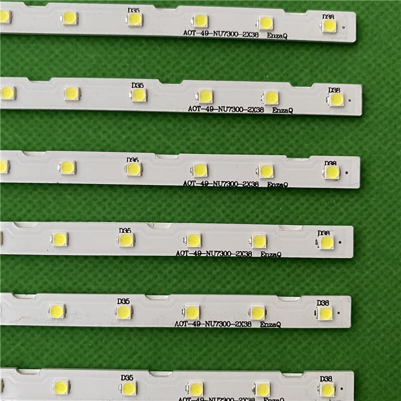 ROTEMADEGG 10pcs Compatible with Samsung 49" TV UE49NU7140 UE49NU7100 AOT_49_NU7300_NU7100_2X38_3030C_d6t-2d1_19S2P rev.v4 JLE490K233 LED bar Lights