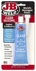 j-b weld 31310 all-purpose rtv silicone sealant and adhesive - 3 oz. - clear