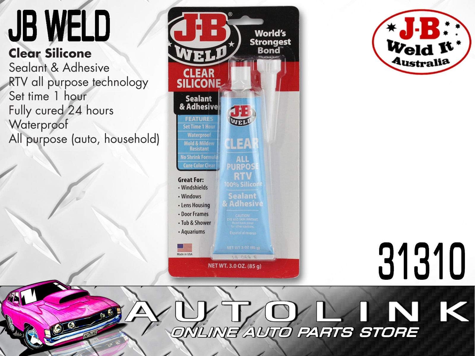 J-B Weld 31310 All-Purpose RTV Silicone Sealant and Adhesive - 3 oz. - Clear