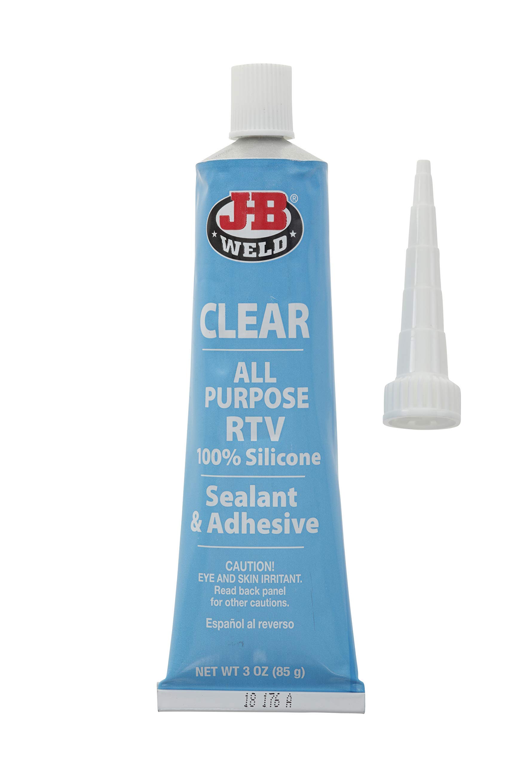 J-B Weld 31310 All-Purpose RTV Silicone Sealant and Adhesive - 3 oz. - Clear