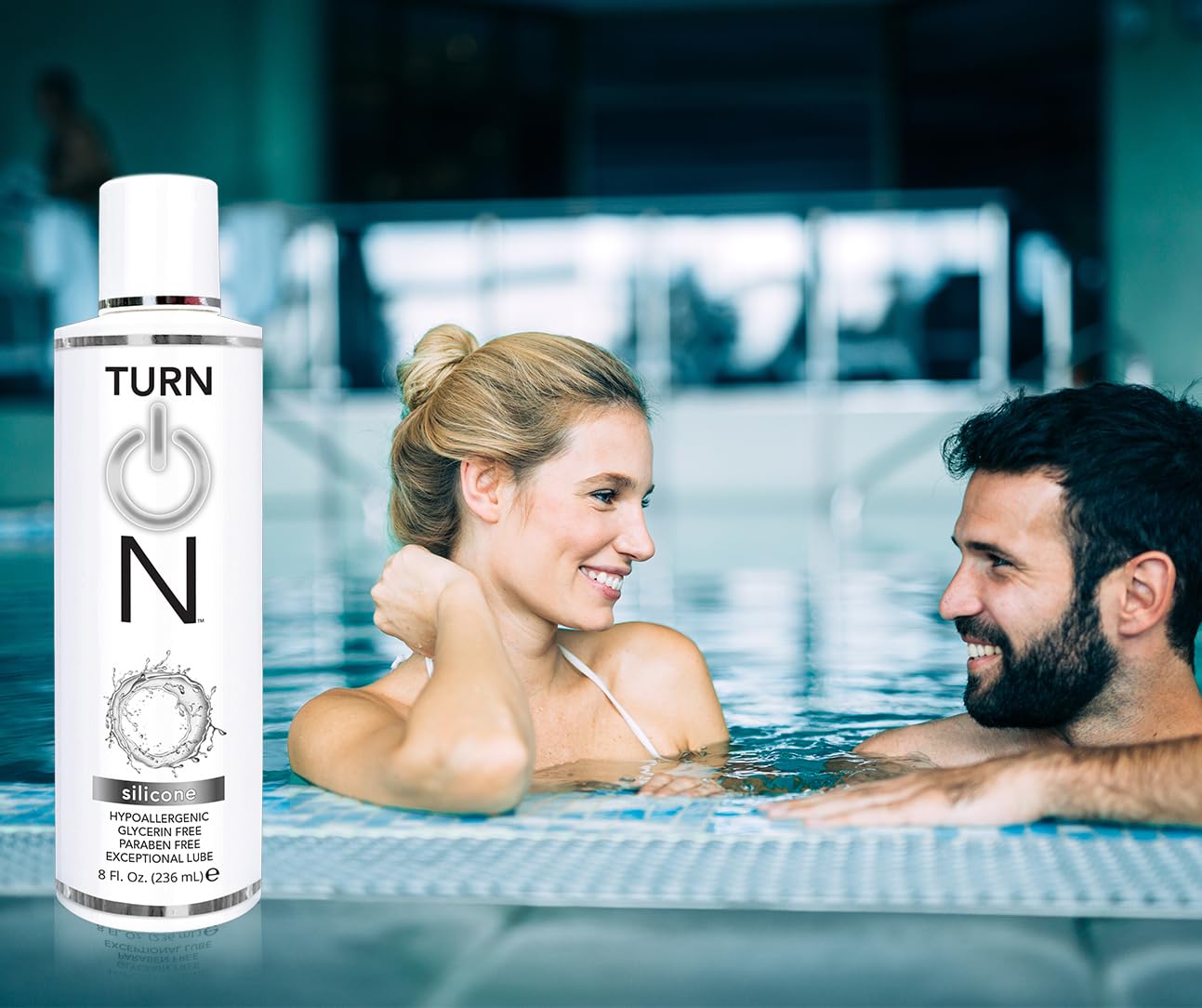 Turn On Silicone Based Sex Lube 8 Ounce Premium Personal Lubricant - Long Lasting, Condom Safe, Vegan, Ph Balanced, Hypoallergenic, Glycerin & Paraben Free, Water-Based Upgrade for Men & Women