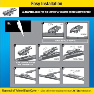 Rain-X 830122 Silicone Endura Wiper Blades, 22 Inch Windshield Wipers (Pack of 1), Automotive Replacement Windshield Wiper Blades With Two Times Longer-Lasting Resilient Silicone Rubber Squeegee