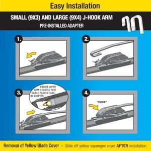 Rain-X 830122 Silicone Endura Wiper Blades, 22 Inch Windshield Wipers (Pack of 1), Automotive Replacement Windshield Wiper Blades With Two Times Longer-Lasting Resilient Silicone Rubber Squeegee