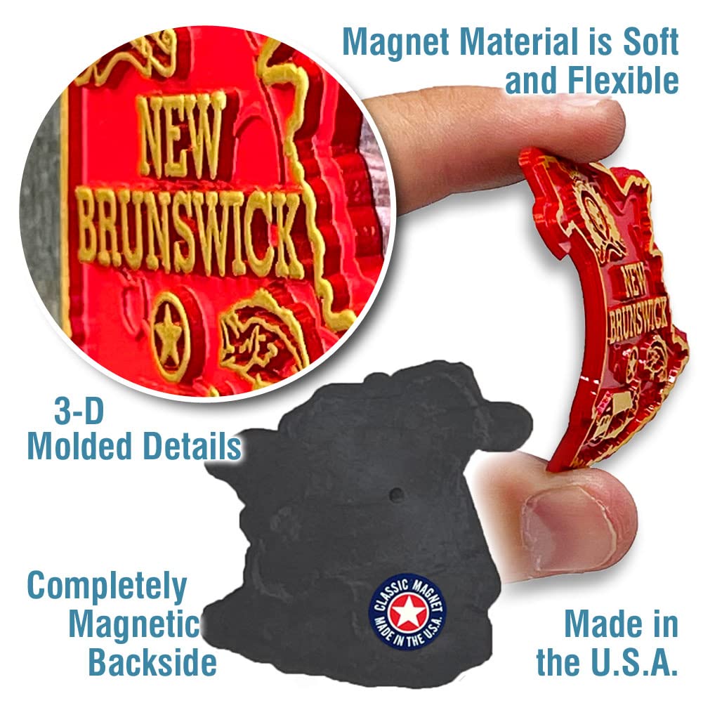 New Brunswick Province Magnet by Classic Magnets, Collectible Souvenirs Made in The USA
