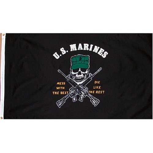 U.S. Marines Flag 3ft x 5ft - Mess with The Best, Die Like The Rest
