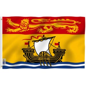 Anley Fly Breeze 3x5 Foot New Brunswick Flag - Vivid Color and Fade Proof - Canadian Province of New Brunswick Flags with Brass Grommets 3 X 5 Ft