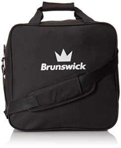 brunswick tzone single tote bowling bag, black (59-bs1100-001)