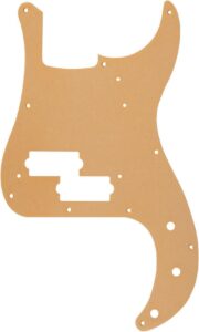 fender pure vintage pickguard, '58 precision bass guitar, 10-hole - gold anodized