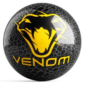 On The Ball Bowling Motiv Venom Spare Bowling Ball Black/Gold - UNDRILLED - Made of Polyester (14)