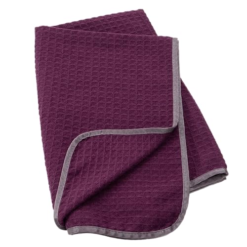 VIKING Microfiber Towel, Waffle Weave Car Drying Towel, Premium, Soft and Super Absorbent, Towel for Car Detailing Kit, Purple, 28 Inch x 36 Inch, 1 Pack